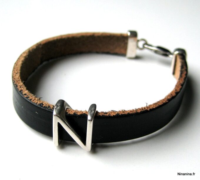 N3455_bracelet_cuir_et_acier_inoxydable_personnalise
