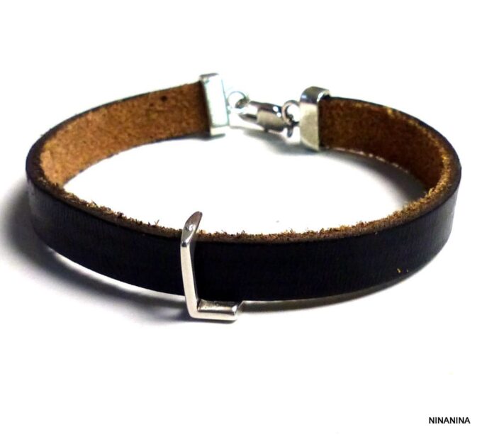 N3455terb_Bracelet_homme_cuir_lettre_personnalisee_metal_argente