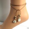 N3478e_bracelet_de_cheville_coton_cire_et_coquillage