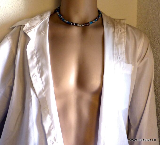 N3501A_Collier_homme_cuir_et_perles_de_bois_turquoise_-_Bijoux_Colliers_en_ligne_NINANINA