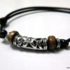N3502ter_bracelet_homme_cordon_cuir_bois_et_metal_argent