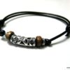 N3502tere_bracelet_homme_cordon_cuir_bois_et_metal_argent