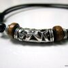 N3502terf_bracelet_homme_cordon_cuir_bois_et_metal_argent