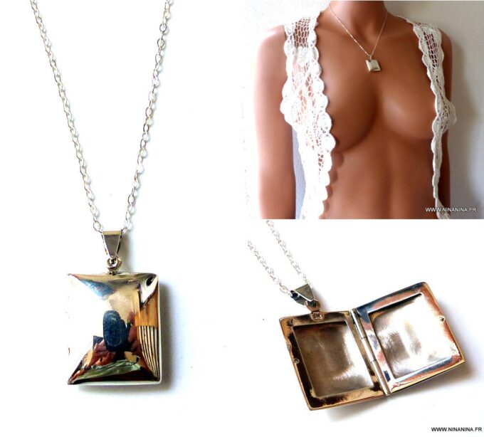 N3507c_Collier_mi-long_pendentif_porte_photo_carre_argent_925_massif_Bijoux_Colliers_en_ligne_NINANINA
