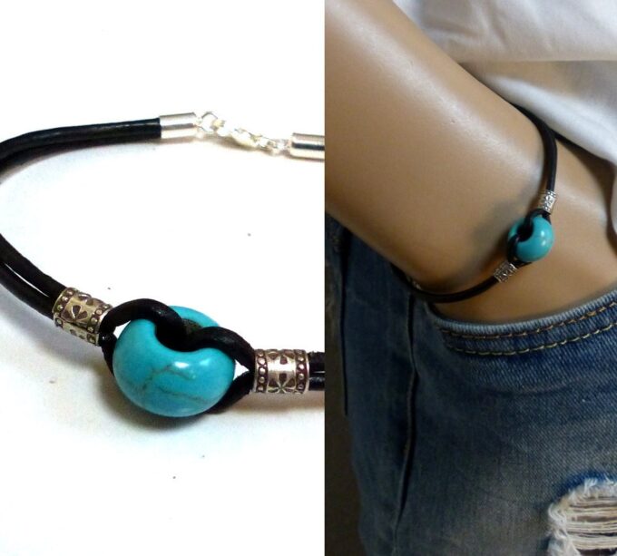 N3509a_Bracelet_homme_cordon_cuir_perle_turquoise_argent_massif_NINANINA