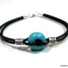 N3509bisa_bracelet_cordon_cuir_argent_massif_et_turquoise