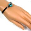 N3509bisc_bracelet_cordon_cuir_argent_massif_et_turquoise