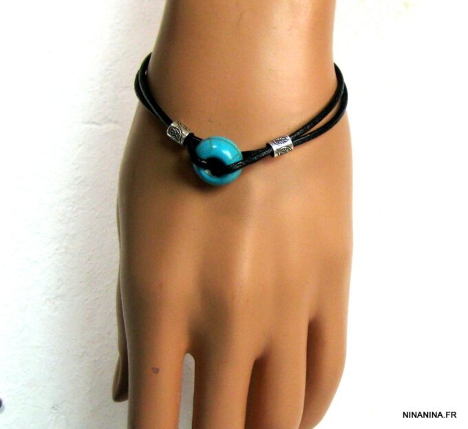 N3509bisd_bracelet_cordon_cuir_argent_massif_et_turquoise