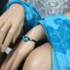 N3509bish_bracelet_cordon_cuir_argent_massif_et_turquoise