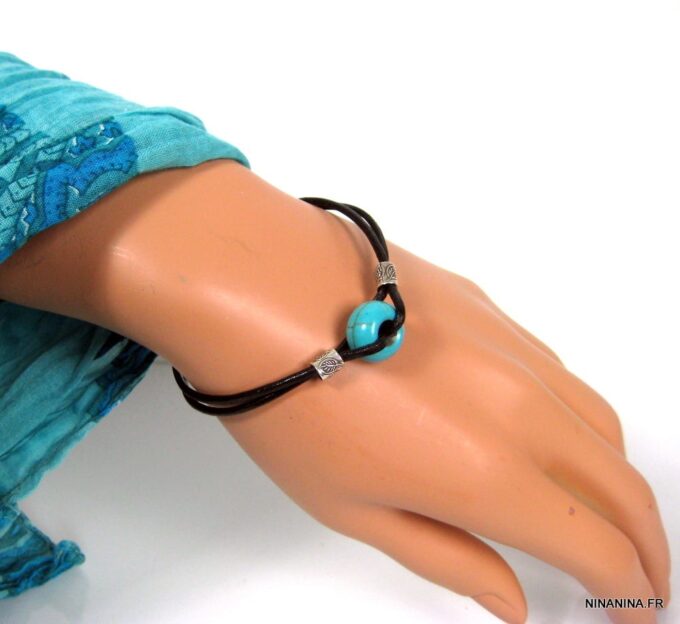 N3509bisn_bracelet_cordon_cuir_argent_massif_et_turquoise