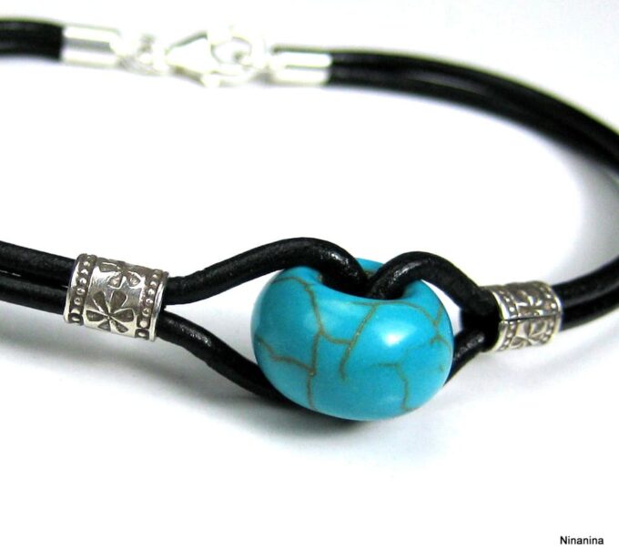 N3509j_bracelet_cordon_cuir_argent_massif_et_turquoise