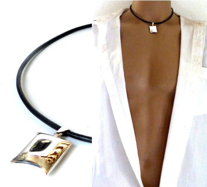 N3521H_Collier_homme_cordon_cuir_porte_photo_argent_925_massif_-_Bijoux_Colliers_en_ligne_NINANINA