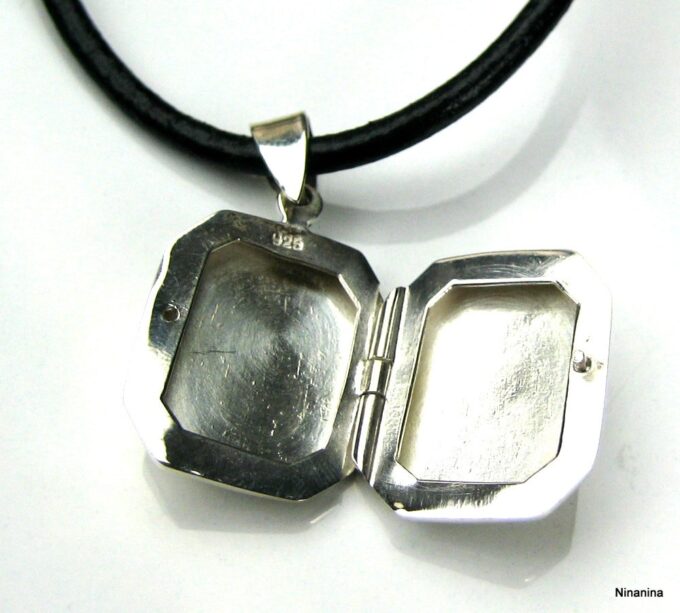 N3521b_collier_cuir_et_porte-photo_argent_massif