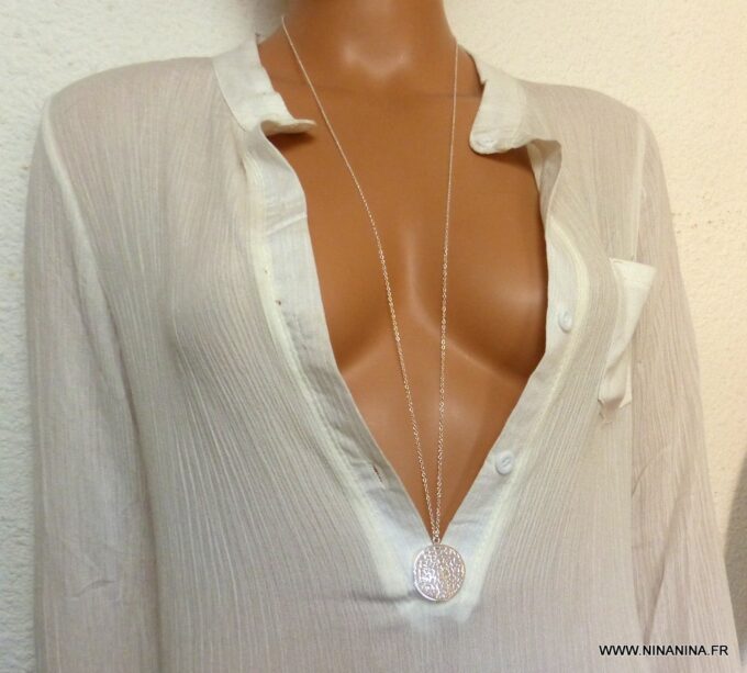 N3547c_Collier_femme_long_sautoir_pendentif_rond_plaque_argent_NINANINA