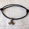 N3557b_Bracelet_femme_triskel_acier_inoxydable_argente_et_cordon_cuir_-_Bijoux_Bracelets_en_ligne_Ninanina
