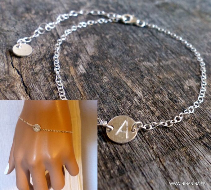 N3583_Bracelet_femme_chainette_personnalise_argent_925_massif_lettre_NINANINA