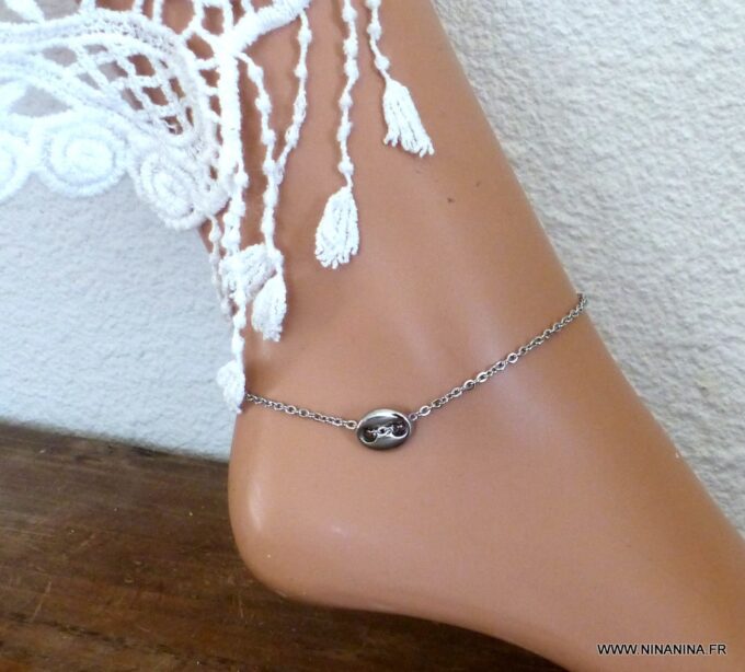 N3591a_Chaine_de_cheville_coquillage_cauri_acier_inoxydable_argent_NINANINA-1