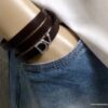 N3594B_Bracelet_homme_wrap_cuir_3_tours_lettre_metal_argent_personnalisee_-_Bijoux_en_ligne_Ninanina-2