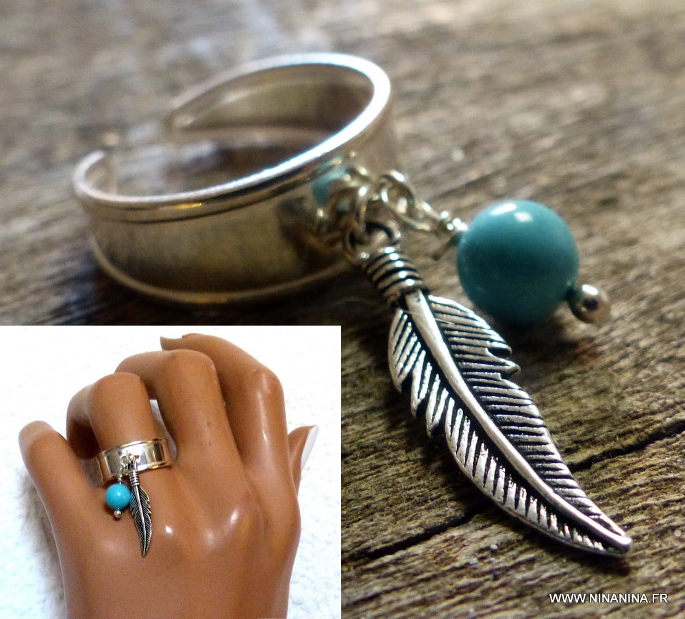 Bague argent plume 2025
