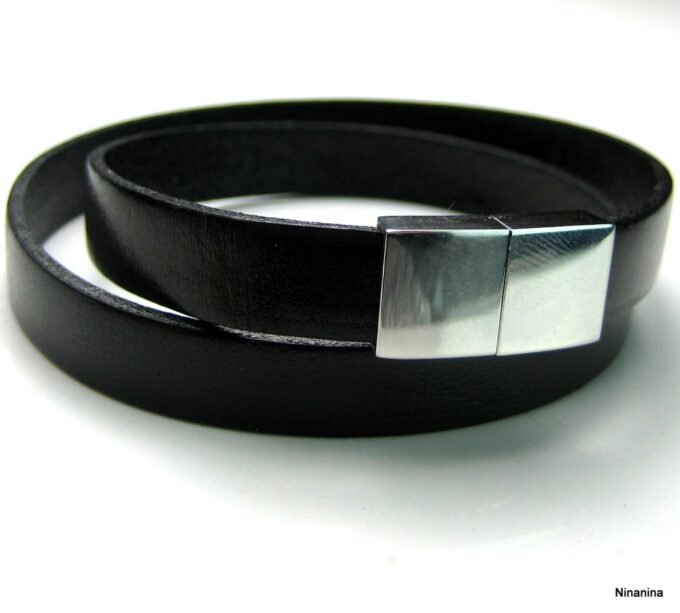 N3620a_bracelet_cuir_et_acier_inoxydable_aimante