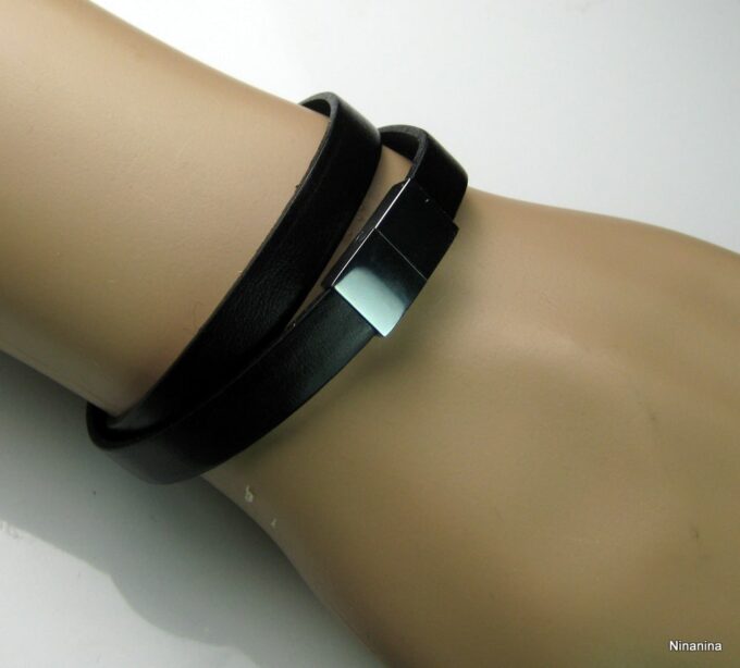 N3620d_bracelet_cuir_et_acier_inoxydable_aimante
