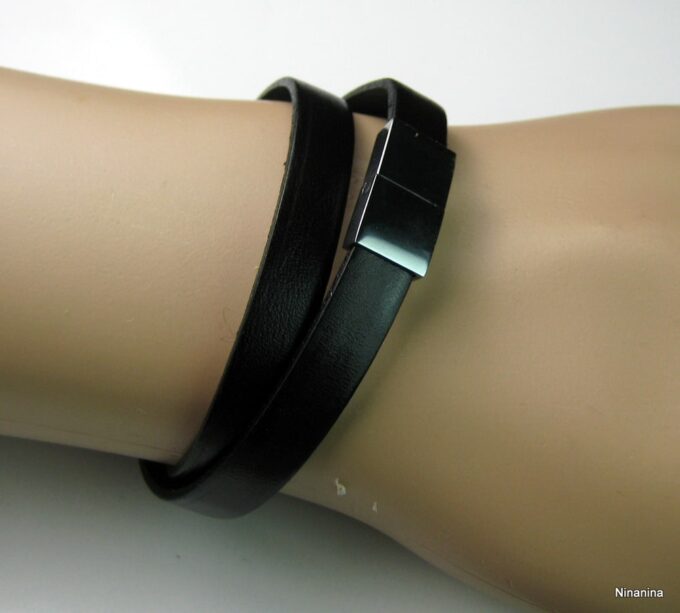 N3620e_bracelet_cuir_et_acier_inoxydable_aimante