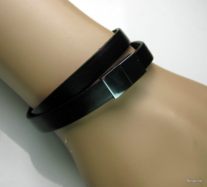 N3620g_bracelet_cuir_et_acier_inoxydable_aimante