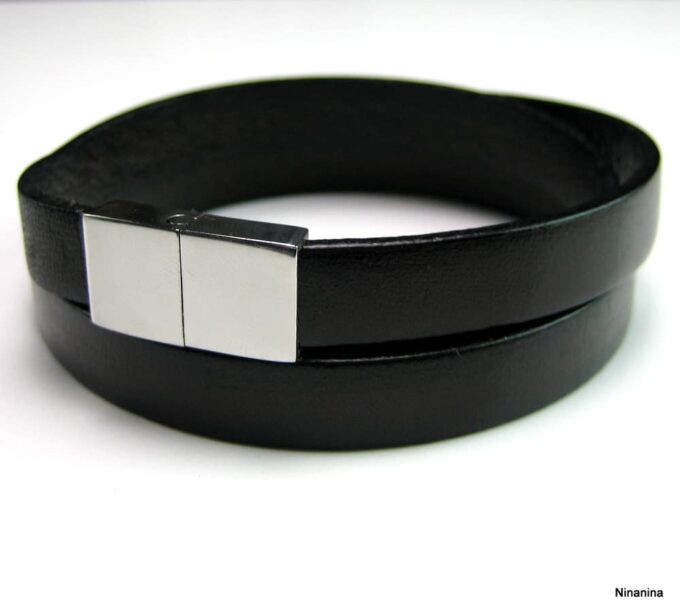 N3621a_bracelet_cuir_3_tours_acier_inoxydable