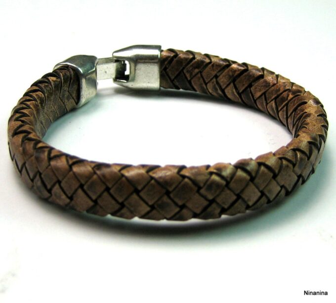 N3640b_bracelet_cuir_tresse_et_metal_argent