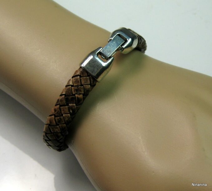 N3640c_bracelet_cuir_tresse_et_metal_argent