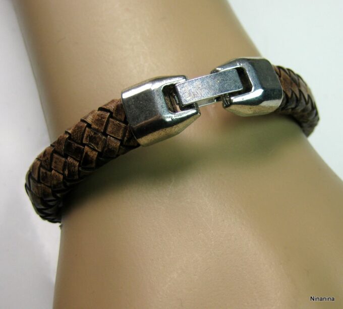 N3640e_bracelet_cuir_tresse_et_metal_argent