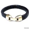 N3640g_Bracelet_homme_cuir_tresse_bleu_gris_-_Bijoux_Bracelets_en_ligne_Ninanina