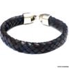 N3640i_Bracelet_homme_cuir_tresse_bleu_gris_-_Bijoux_Bracelets_en_ligne_Ninanina