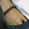 N3640i_bracelet_homme_cuir_tresse_fermoir_crochet_metal_argente
