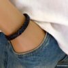N3640k_Bracelet_homme_cuir_tresse_bleu_gris_-_Bijoux_Bracelets_en_ligne_Ninanina