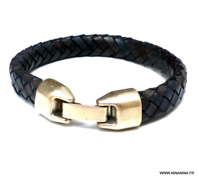 N3640l_Bracelet_homme_cuir_tresse_bleu_gris_-_Bijoux_Bracelets_en_ligne_Ninanina