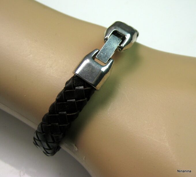 N3640p_bracelet_cuir_tresse_et_metal_argent