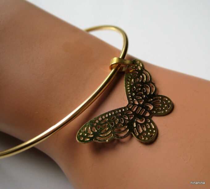 N3669e_bracelet_jonc_papillon_acier_inoxydable_dore