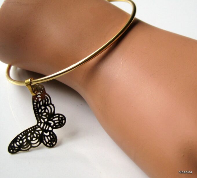 N3669f_bracelet_jonc_papillon_acier_inoxydable_dore