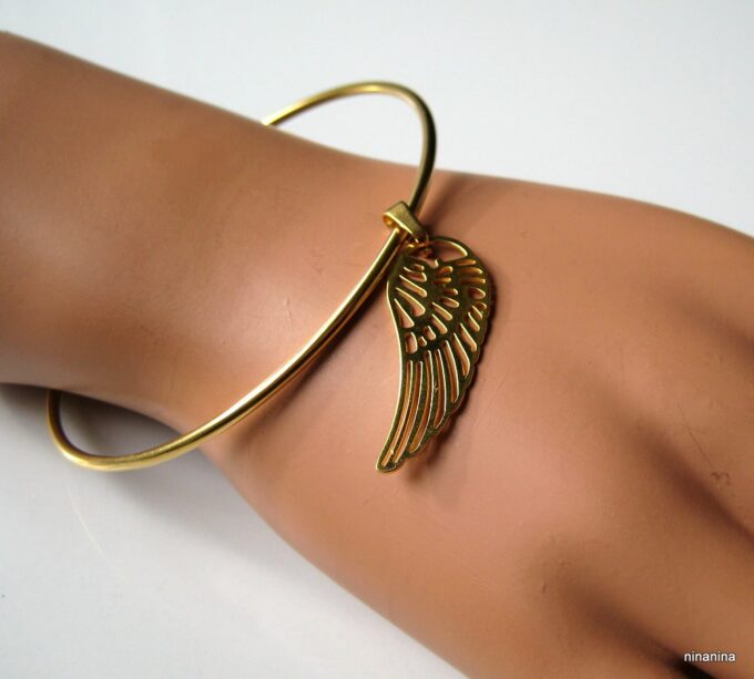 N3670b_bracelet_jonc_aile_dange_acier_inoxydable_dore