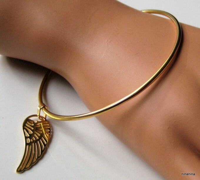 N3670h_bracelet_jonc_aile_dange_acier_inoxydable_dore