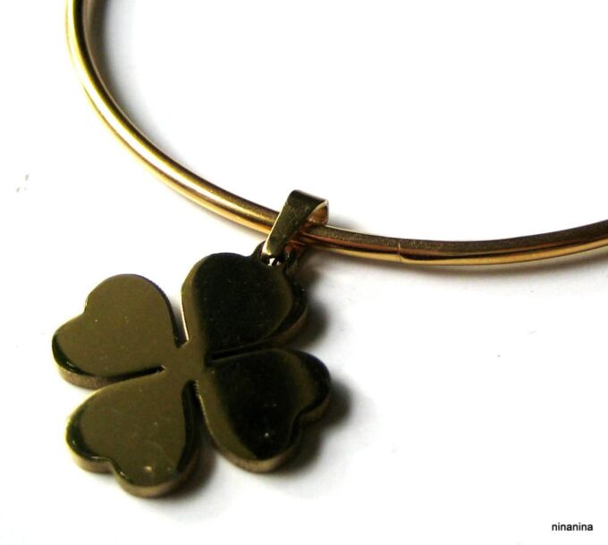 N3672h_bracelet_jonc_trefle_4_feuilles_acier_inoxydable_dore