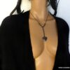 N3677C_Collier_lasso_perles_noires_coeur_metal_noir_porte_photo_-_Bijoux_en_ligne_NINANINA
