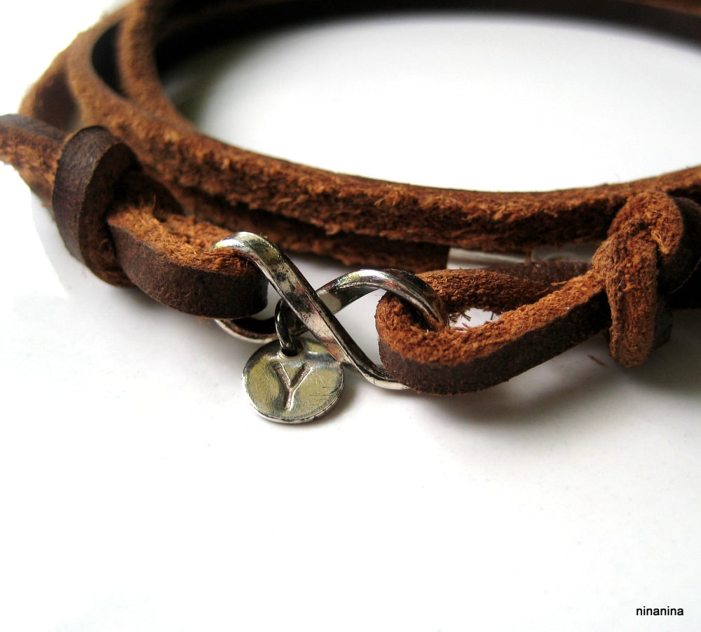 Bracelet Infini Personnalisé Argent 925 Et Cuir 3 tours – Image 6