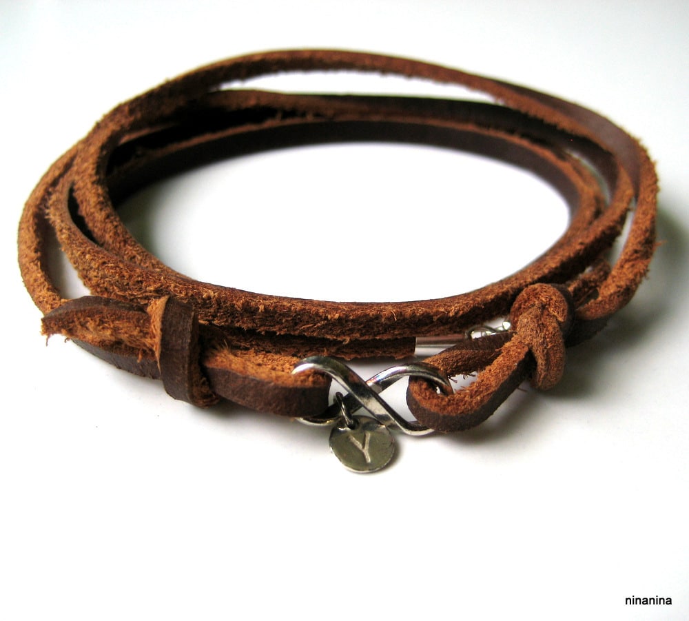 Bracelet Infini Personnalisé Argent 925 Et Cuir 3 tours – Image 4