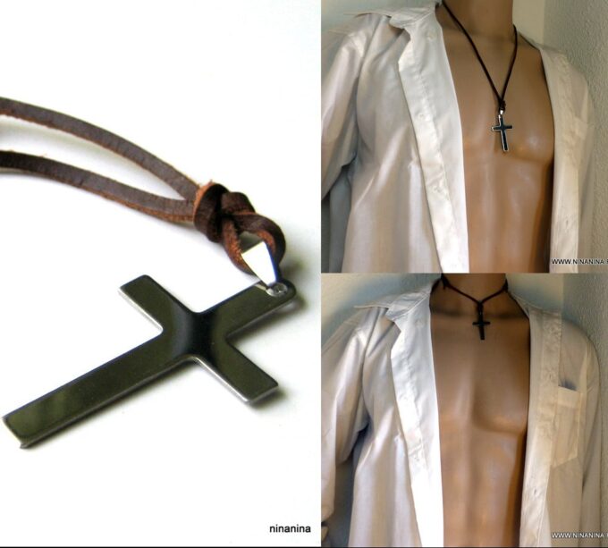 N3704C_collier_homme_cordon_cuir_croix_inoxydable_NINANINA