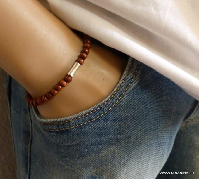 N3710e_Bracelet_homme_femme_elastique_strech_perles_bois_tube_metal_argent_NINANINA