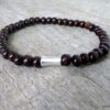 N3710terk_Bracelet_homme_perles_bois_tube_metal_argent