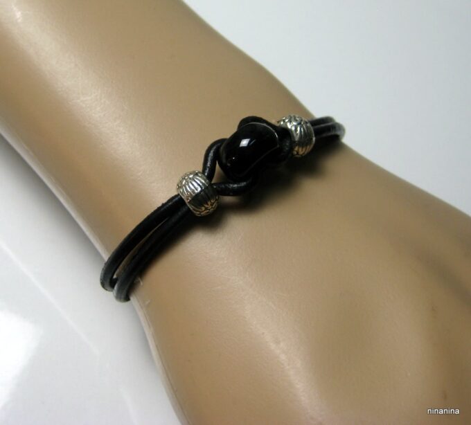N3715e_bracelet_homme_cuir_et_perle_noire