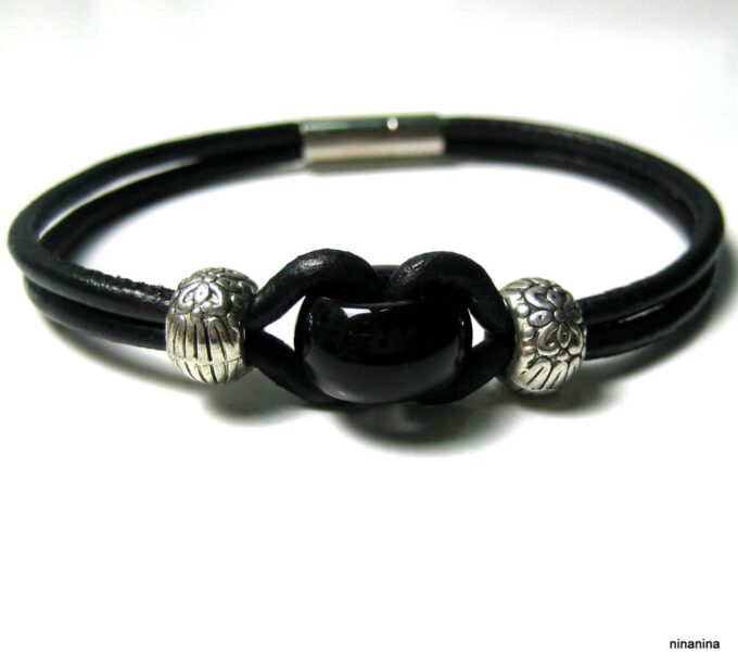 N3715g_bracelet_homme_cuir_et_perle_noire